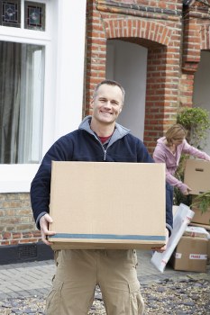 Removal team preparing for a local move in West Kensington