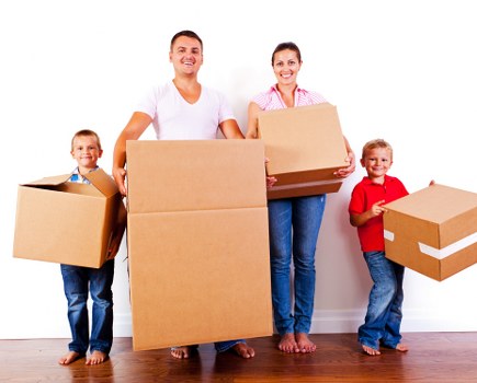 Removal team planning a house move in West Kensington street