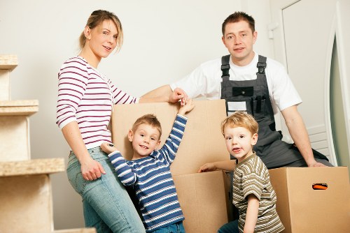 Removal company handling a move in West Kensington street with local property access