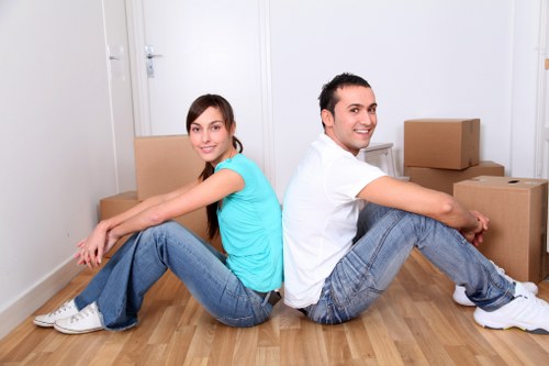 Prepared moving truck for a local move in West Kensington