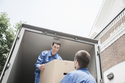 Removal van loading outside a West Kensington property