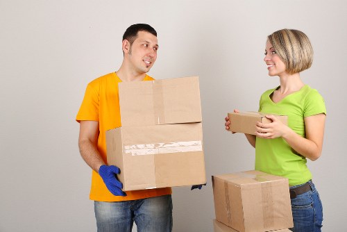 Moving vehicle arranged for a West Kensington property relocation