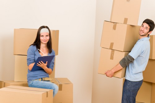 West Kensington moving team handling boxes and household items